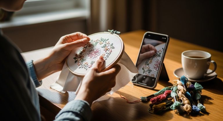 Descubra apps com tutoriais, pontos e inspirações para começar a bordar facilmente