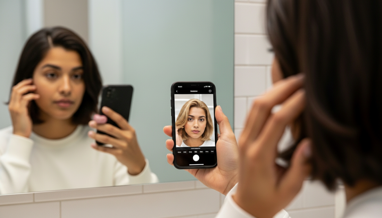 Teste novos cortes de cabelo no celular