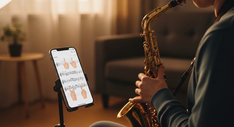 Aprenda saxofone pelo celular facilmente